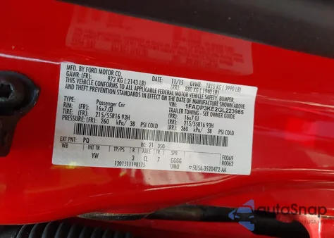 2016 Ford Focus Se z USA, uszkodzony, nr VIN 1FADP3KE2GL223985